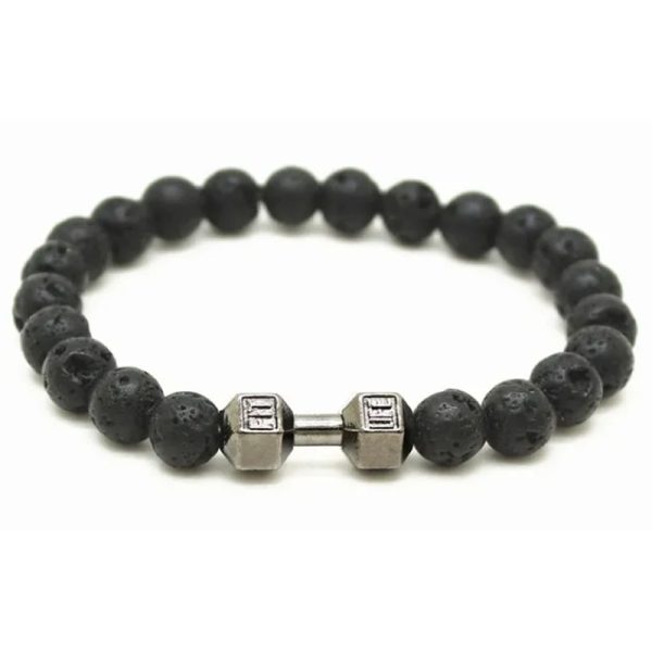 Memphis kralen armband Lava Dumbbell Zwart
