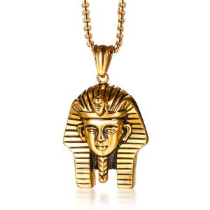 Mendes herenketting Edelstaal Verguld Egyptische Farao