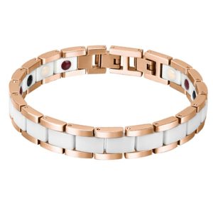 Mendes Keramieken Heren Armband Magnetische Power Rose Wit