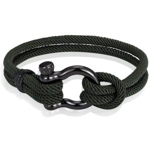 Nautische heren armband Paracord Edelstaal Anker Army-19cm