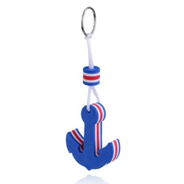 Nautische Stijl Sleutelhanger - Blijft Drijven - Blauw - Anker