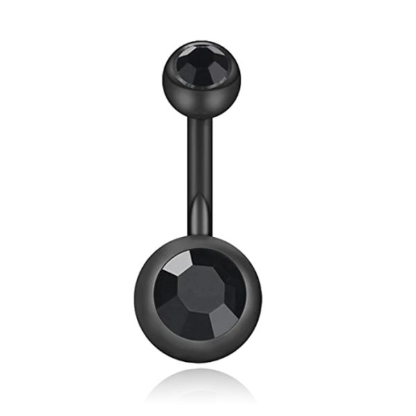 Navelpiercing LGT JWLS - All Black Zirkon