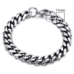 Stalen heren armband LGT JWLS Gourmette schakel Vintage 11mm-21cm