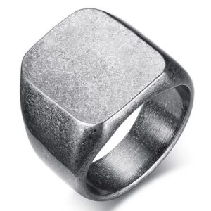 Stalen zegelring van Mendes Used Look-18mm