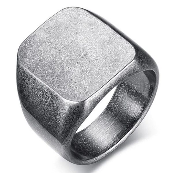 Stalen zegelring van Mendes Used Look-19mm