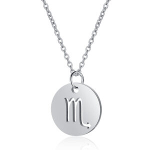 Sterrenbeeld Schorpioen Dames Ketting Zilverkleurig Ronde Hanger