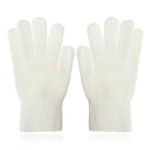 Zachte Dameshandschoenen - Wit - Kasjmir-look in Small/Medium