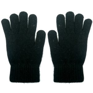 Zachte Dameshandschoenen - Zwart - Kasjmir-look in Small/Medium
