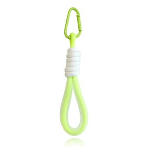 Sleutelhanger/Telefoonkoord met Handige Gesp - Fluor Geel & Wit