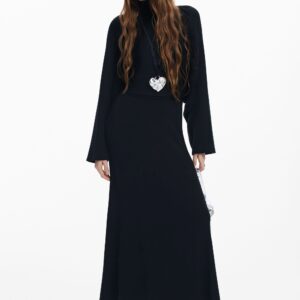 Effen 2-in-1 jurk - BLACK - M