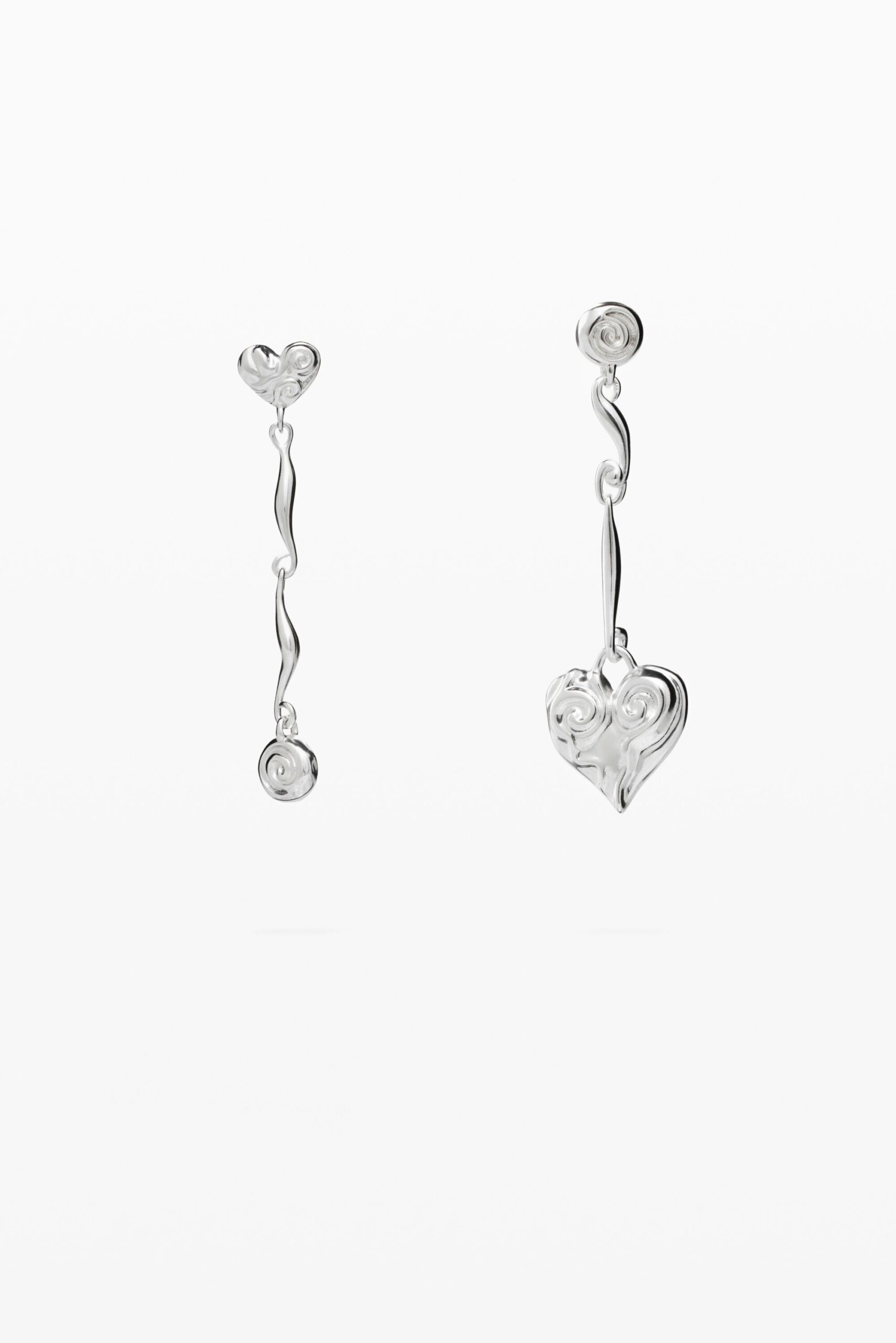 Asymmetrische oorbellen verzilverd Zalio - BLACK - U 1 Asymmetrische oorbellen verzilverd Zalio - BLACK - U