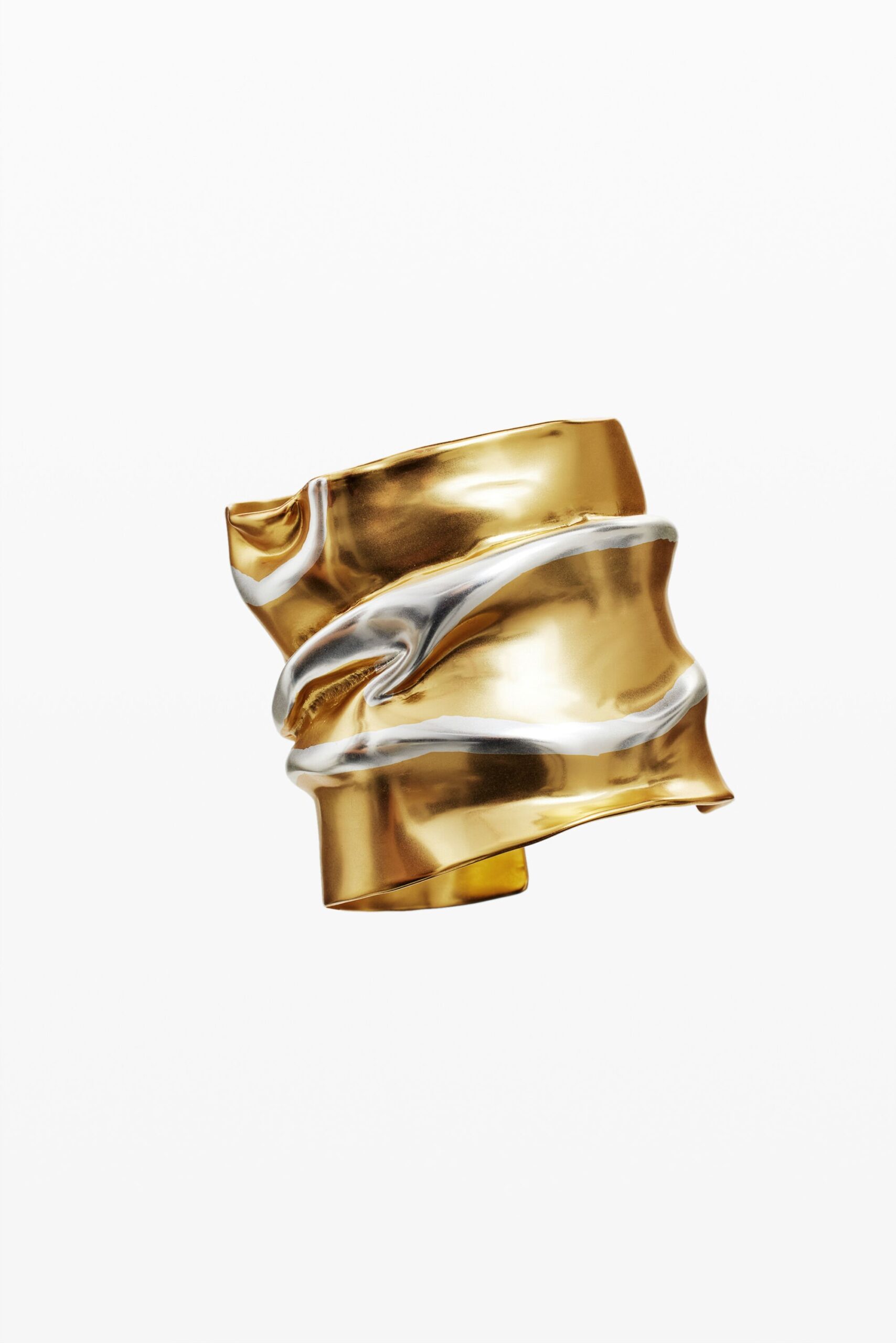 Grote tweekleurige armband verguld met goud en zilver Zalio - MATERIAL FINISHES - U 1 Grote tweekleurige armband verguld met goud en zilver Zalio - MATERIAL FINISHES - U