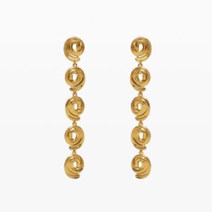 Waterval oorbellen spiralen goud verguld Zalio - MATERIAL FINISHES - U