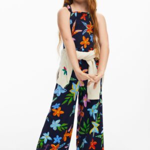 Bloemenprint jumpsuit - BLUE - 3/4