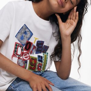 T-shirt met korte mouwen patch Botter - WHITE - 9/10