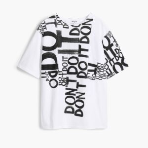 BEDRUKT BREISEL T-SHIRT - WHITE - S