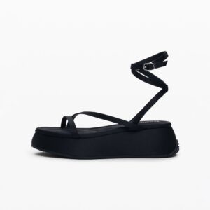 Plateausandalen met bandjes - BLACK - 40
