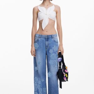 Wide Leg bloemenjeans Tyler McGillivary - BLUE - M