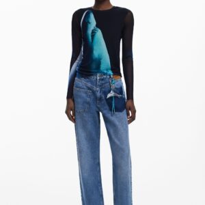 Omgekeerde spijkerbroek Botter - BLUE - M