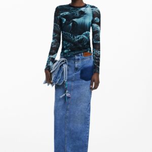 Lange denimrok Botter - BLUE - S