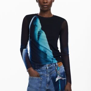 Lange mouwen T-shirt haai Botter - BLACK - XL