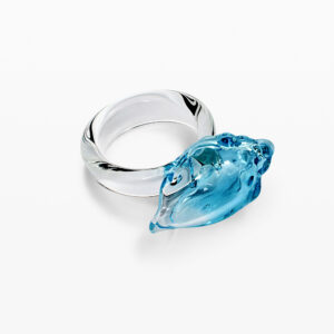 Ring met kristallen en schelp Zalio - BLACK - U