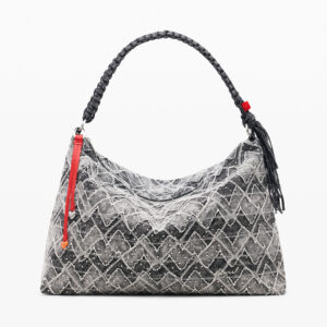 Middelgrote tas met studs en charm - BLUE - U