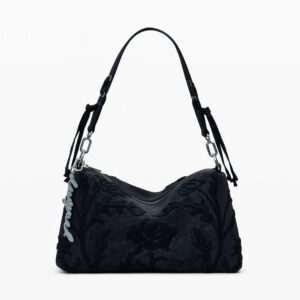 Middelgrote tas met 3D-reliëf - BLACK - U