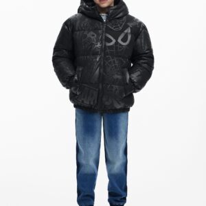 Gewatteerde Spidermanâ„¢-jas - BLACK - 7/8