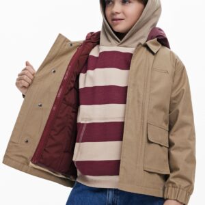 Afneembare utility parka - BROWN - 13/14
