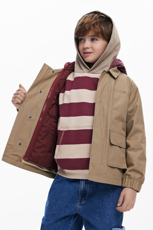 Afneembare utility parka - BROWN - 13/14