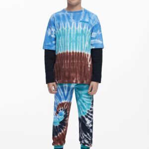 Tie-Dye Joggingbroek - BLACK - 13/14