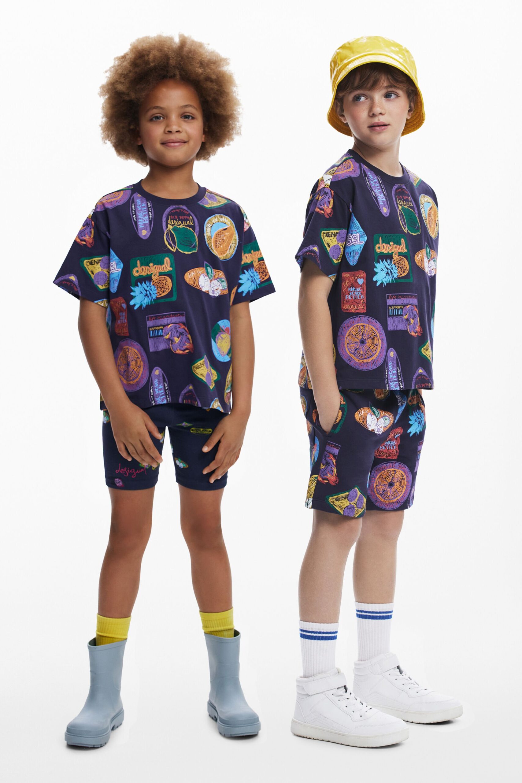 T-shirt met korte mouwen en stempels - BLUE - 5/6 1 T-shirt met korte mouwen en stempels - BLUE - 5/6