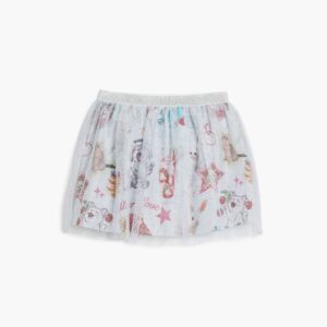 Tule minirok met katten - WHITE - 11/12