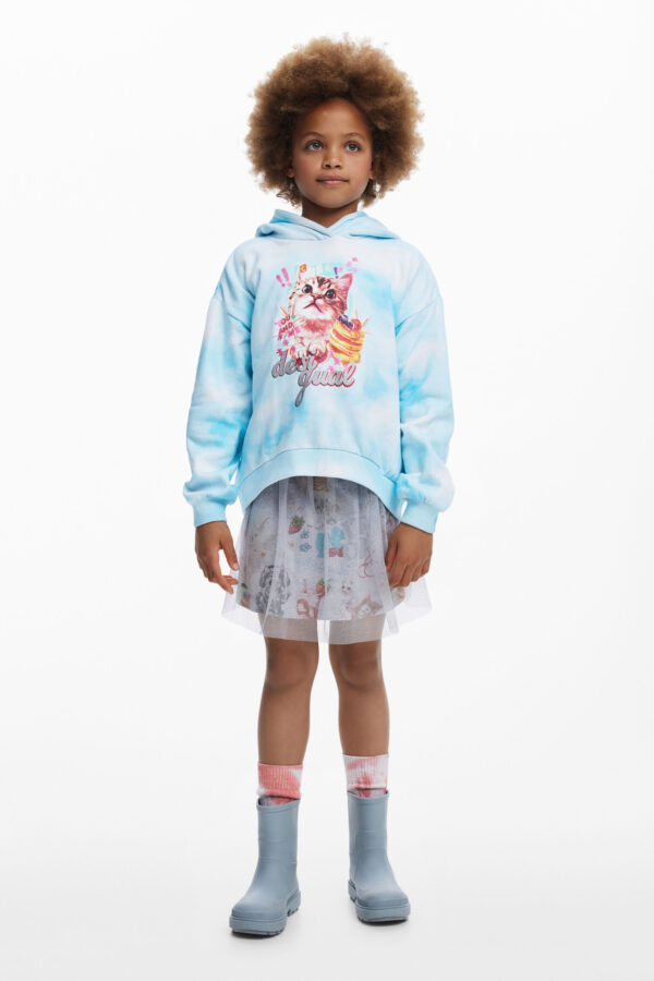 Kattenwolken sweatshirt - BLUE - 7/8