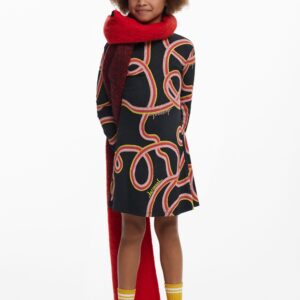 Skaterjurk met lange mouwen en serpentines - BLACK - 5/6