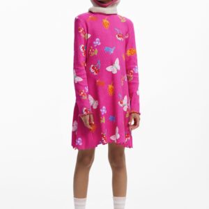 Geribd skaterjurk met vormen - RED - 3/4