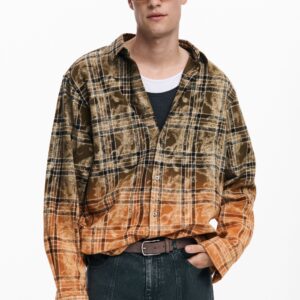 Overhemd met lange mouwen en verloop - GREEN - M