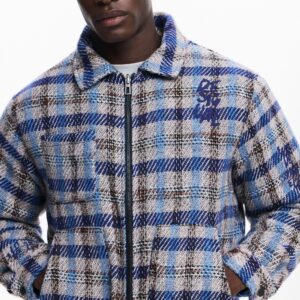 Geruite jas met zakken - BLACK - L