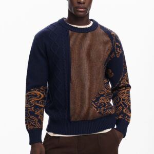 Paisley trui - BLUE - L