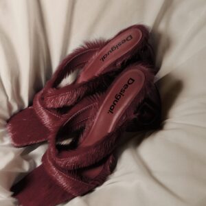 Sandalen met hartvormige pels studio - RED - 41