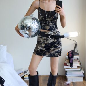 Gedrapeerd top T-shirt - BLACK - M