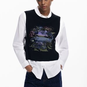 2-in-1 bloemenblouse - WHITE - XS