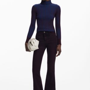 Bordeaux flare jeans - RED - 38