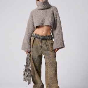 Jeans met lettering - BLACK - 44