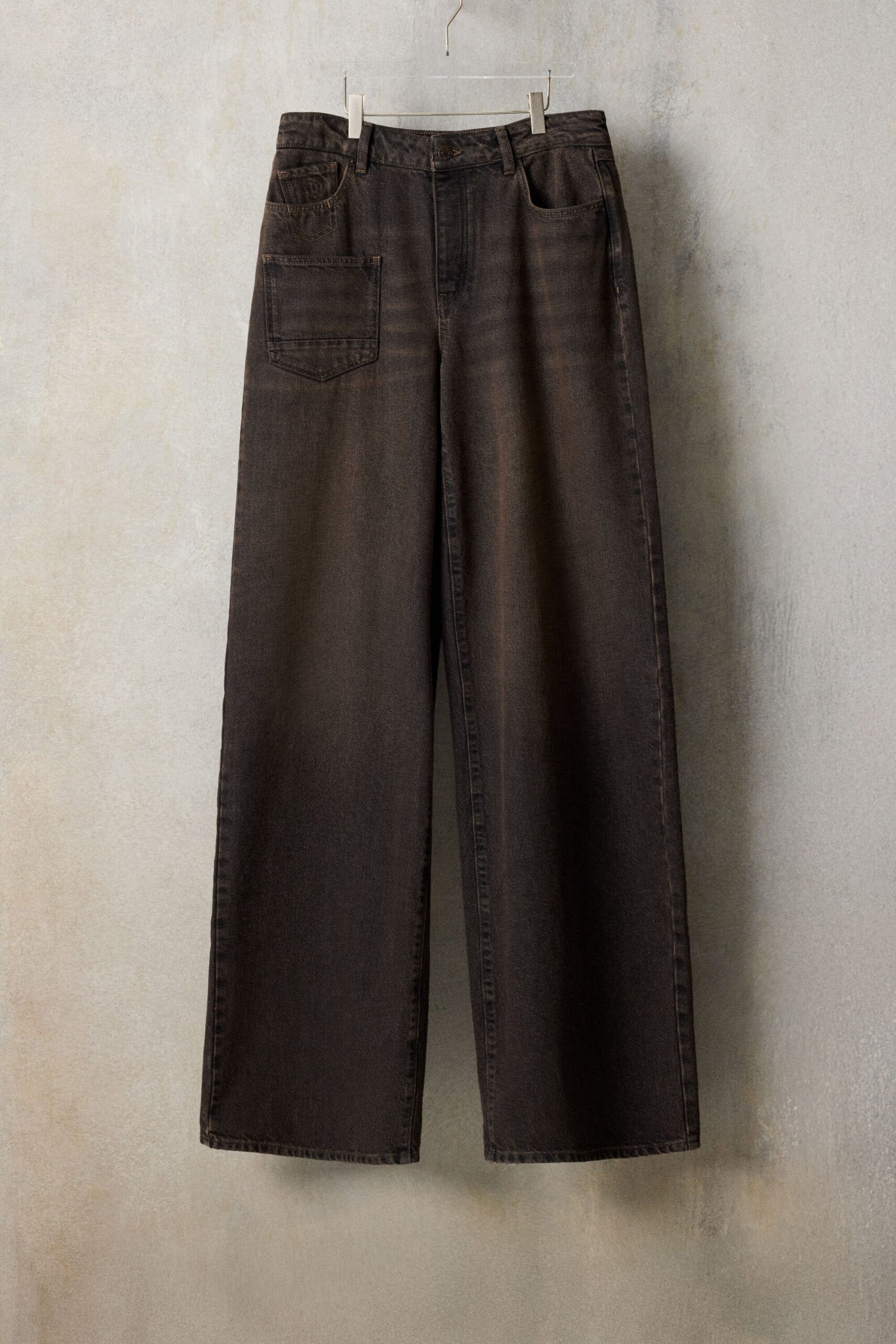 Geborduurde studio spijkerbroek - BROWN - 36 1 Geborduurde studio spijkerbroek - BROWN - 36