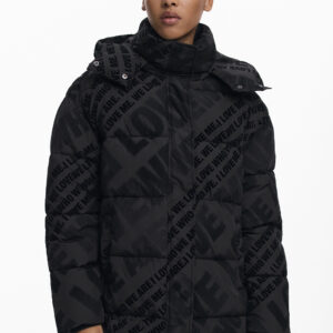 Gewatteerde jas - BLACK - S