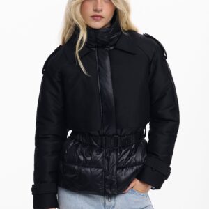 Hybride gewatteerde jas - BLACK - XL