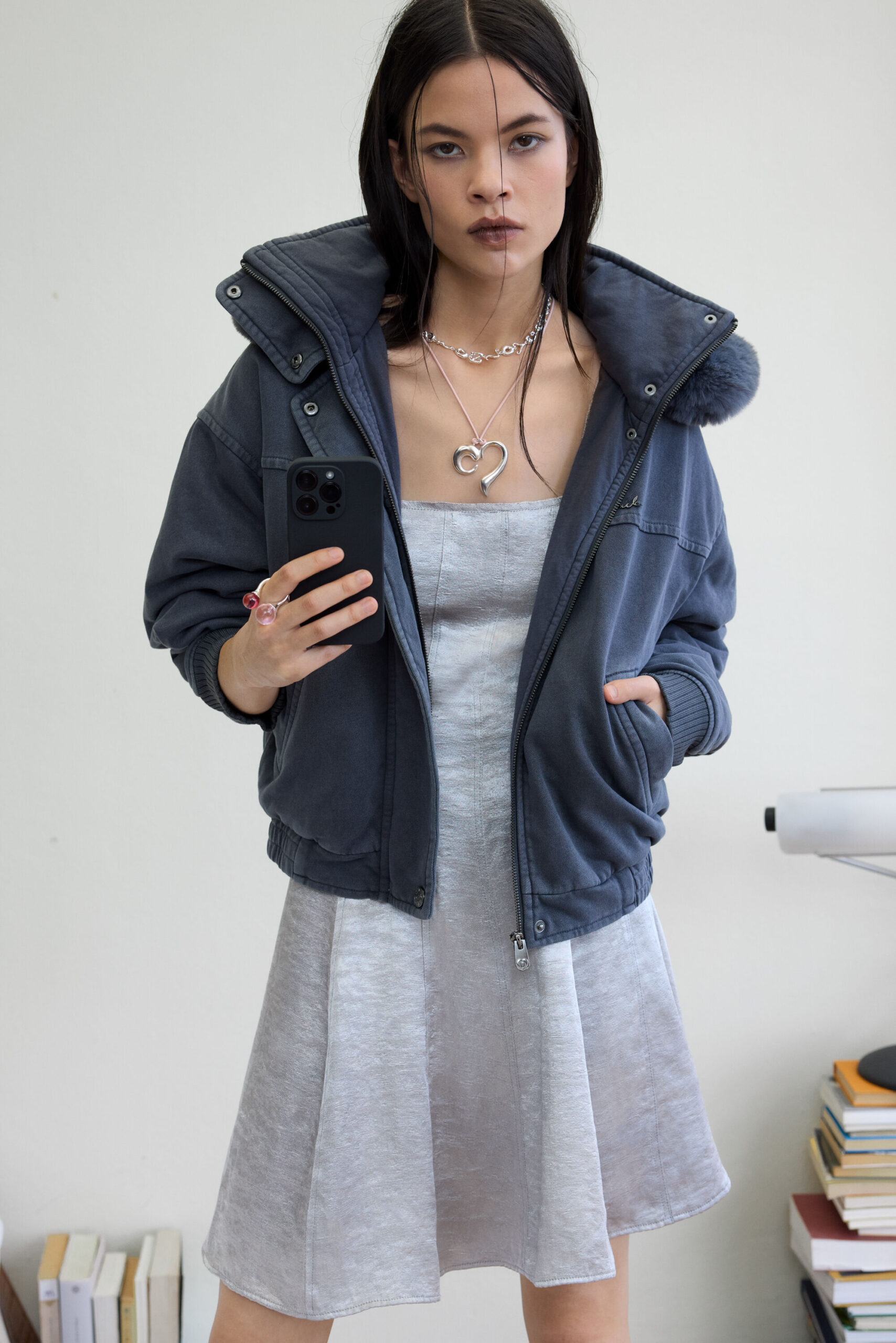 Jas met capuchon en bont - BLACK - XS 1 Jas met capuchon en bont - BLACK - XS