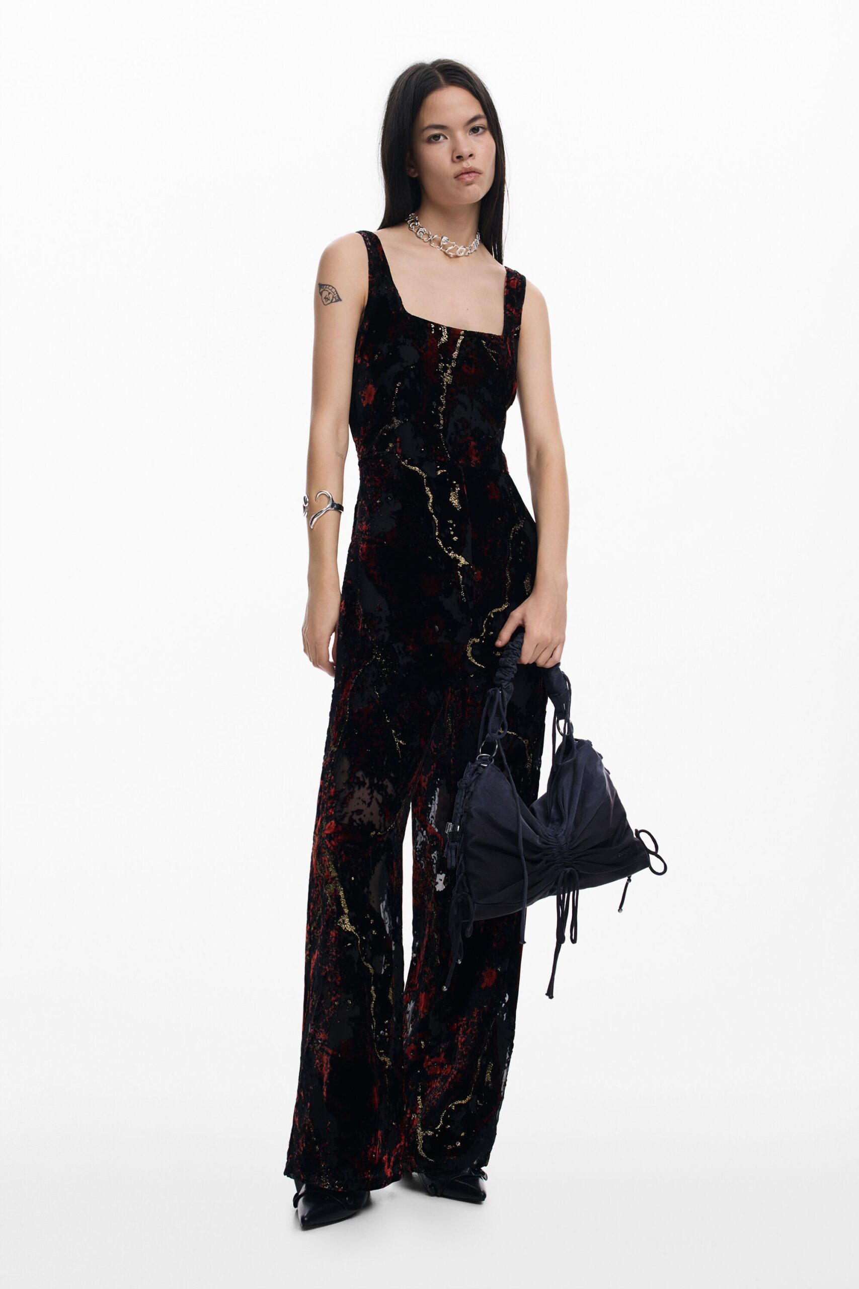 Devoré jumpsuit - BLACK - L 1 Devoré jumpsuit - BLACK - L